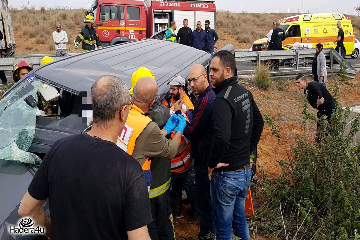 כביש תשע תאונה סמוך לאליכין