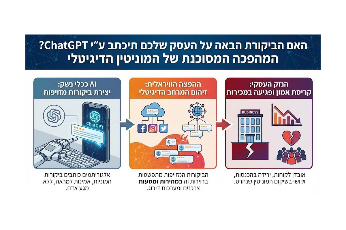 האם הביקורת הבאה על העסק שלכם תיכתב ע"י ChatGPT? המהפכה המסוכנת של המוניטין הדיגיטלי